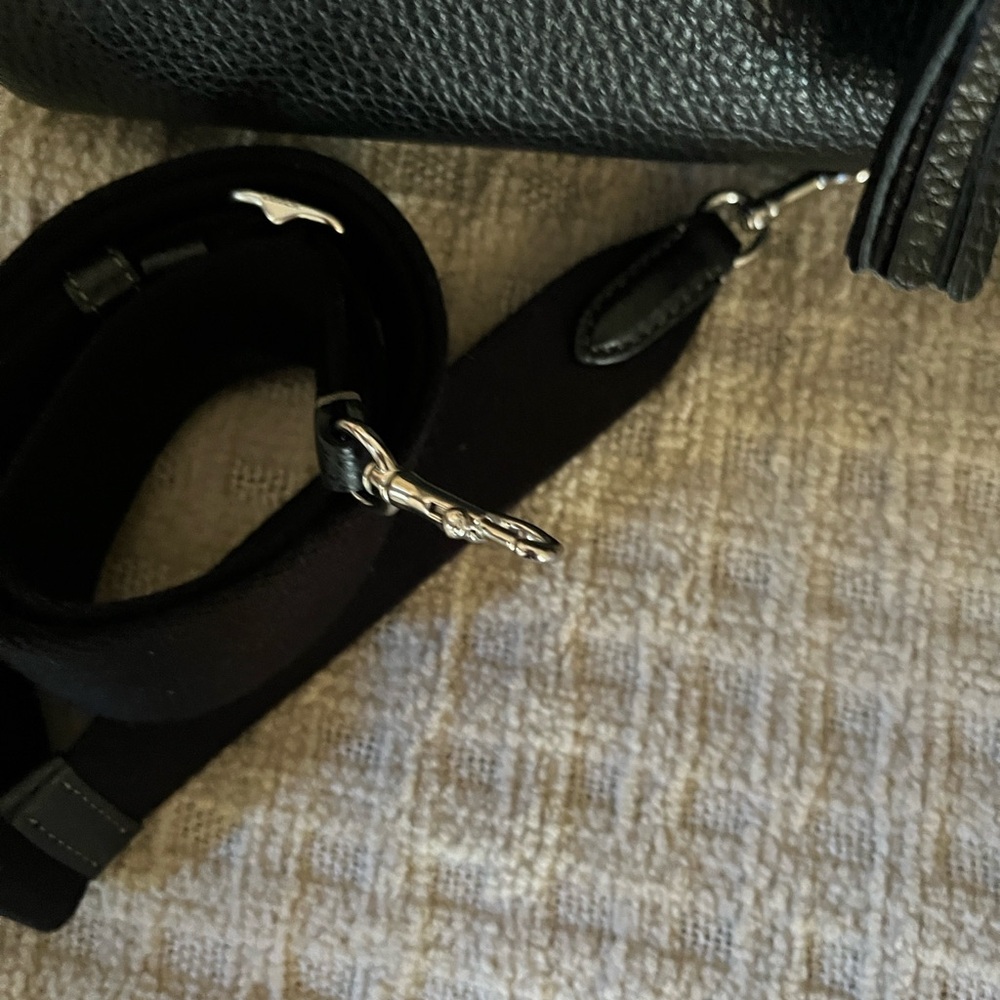 Coach Black Pebbled Leather Satchel - Picture 10 of 16